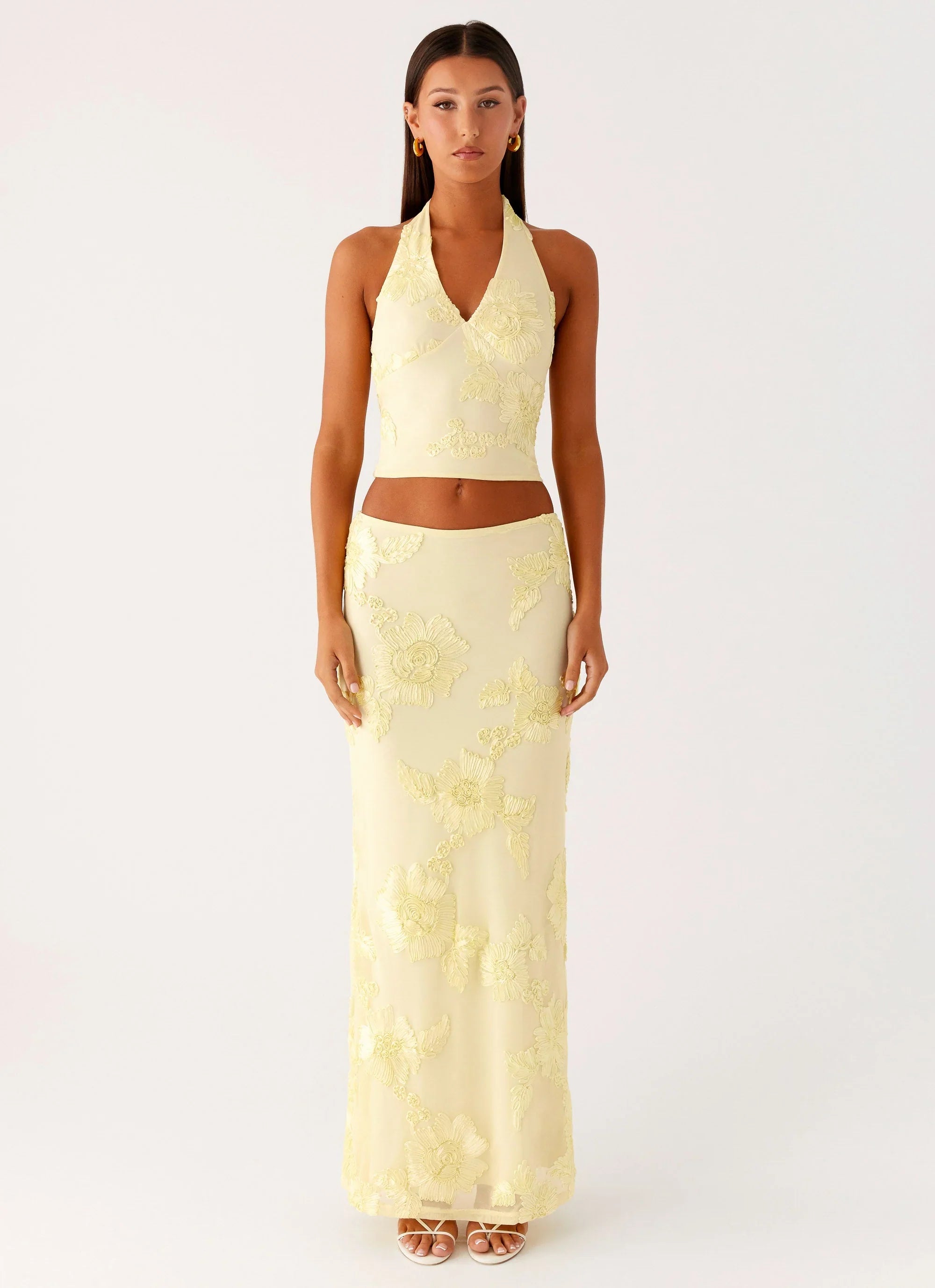 Radiate Halterneck Top Yellow