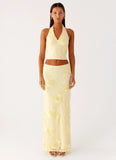 Radiate Halterneck Top Yellow