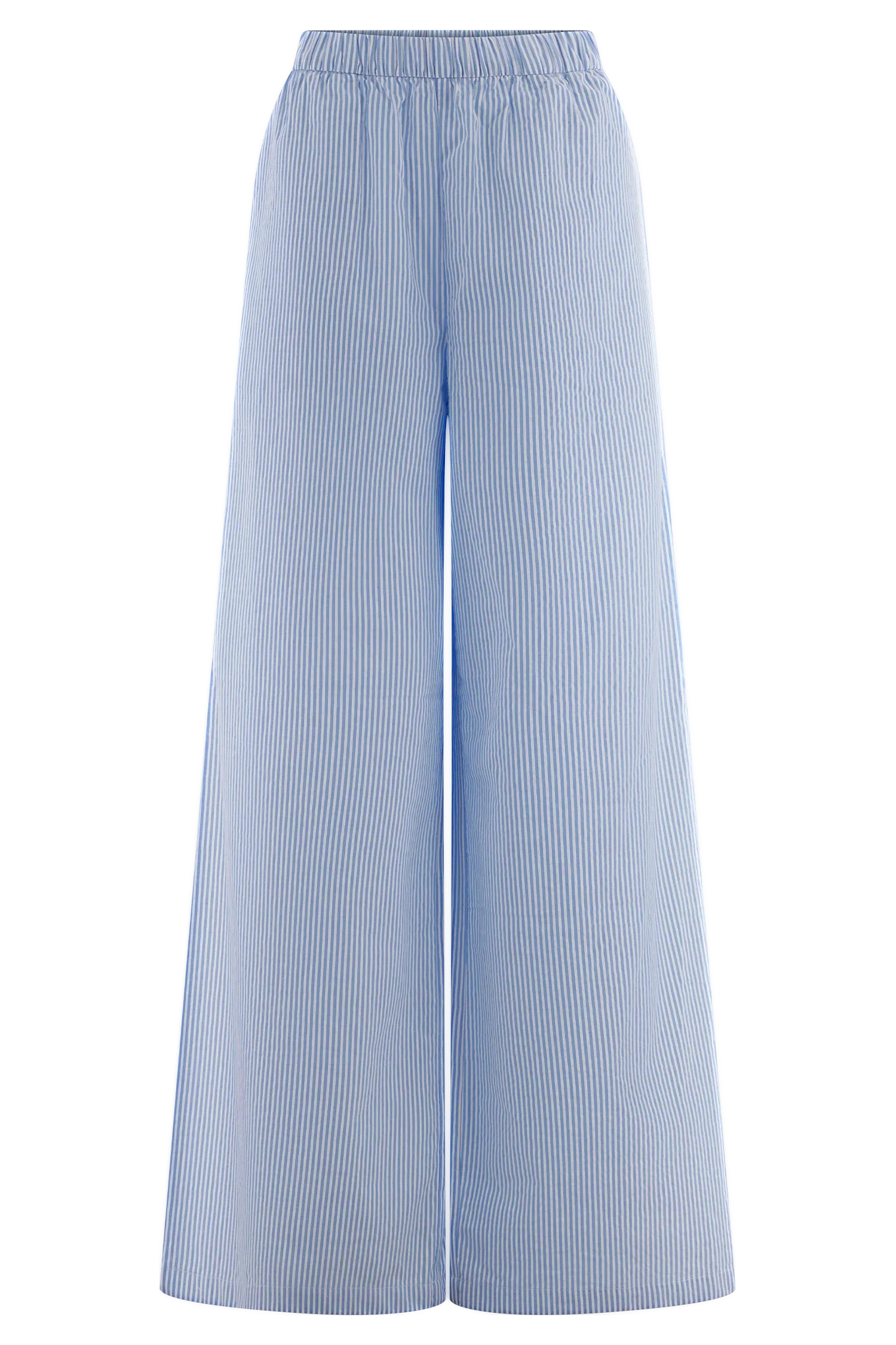 Hansen Wide Leg Pants Blue Pinstripe