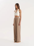 Mocha 4th Wide Leg Branded Joggers