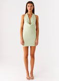 Thistle Mini Dress Forest Sage