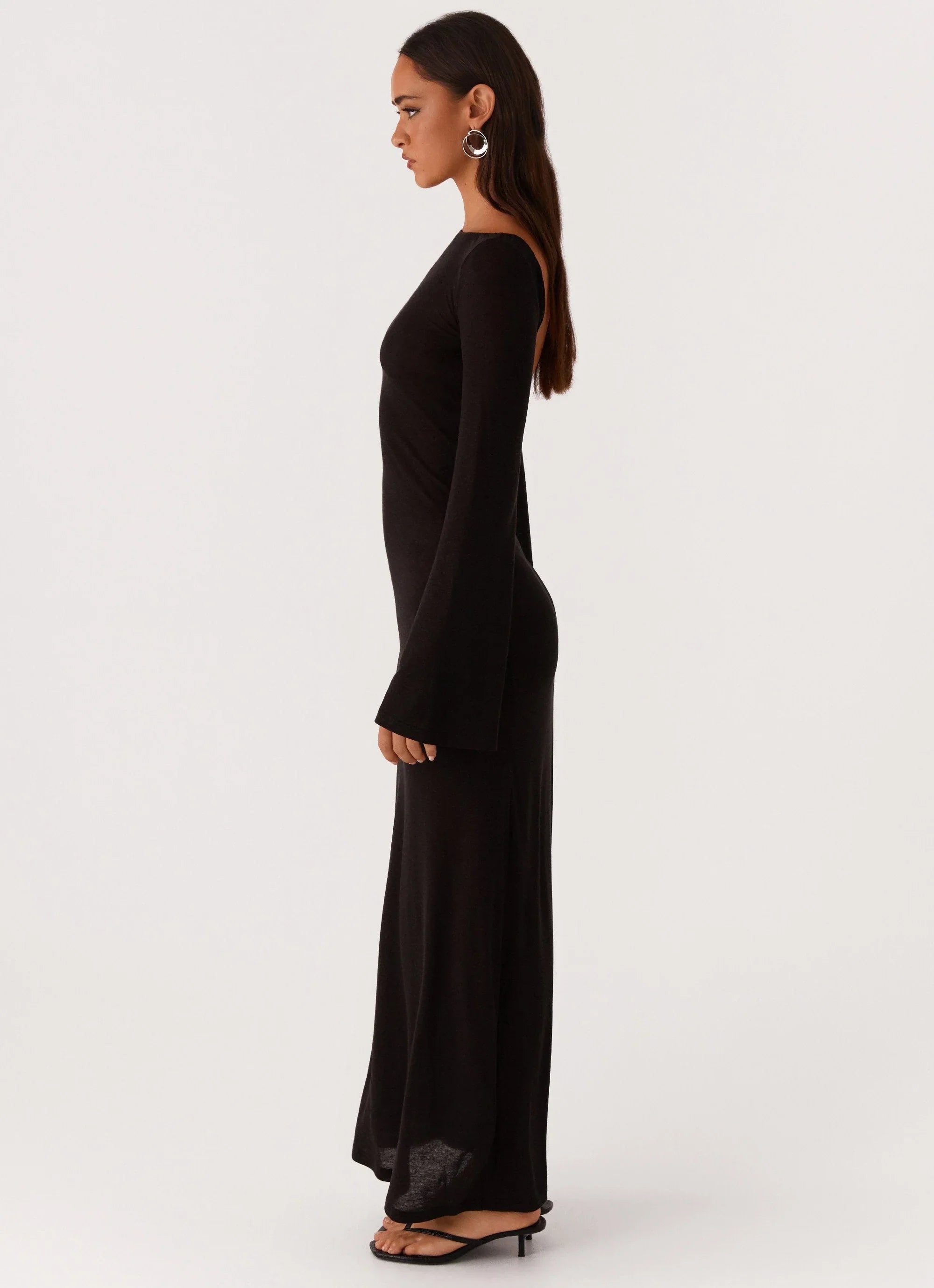 Olivia Long Sleeve Maxi Dress Black