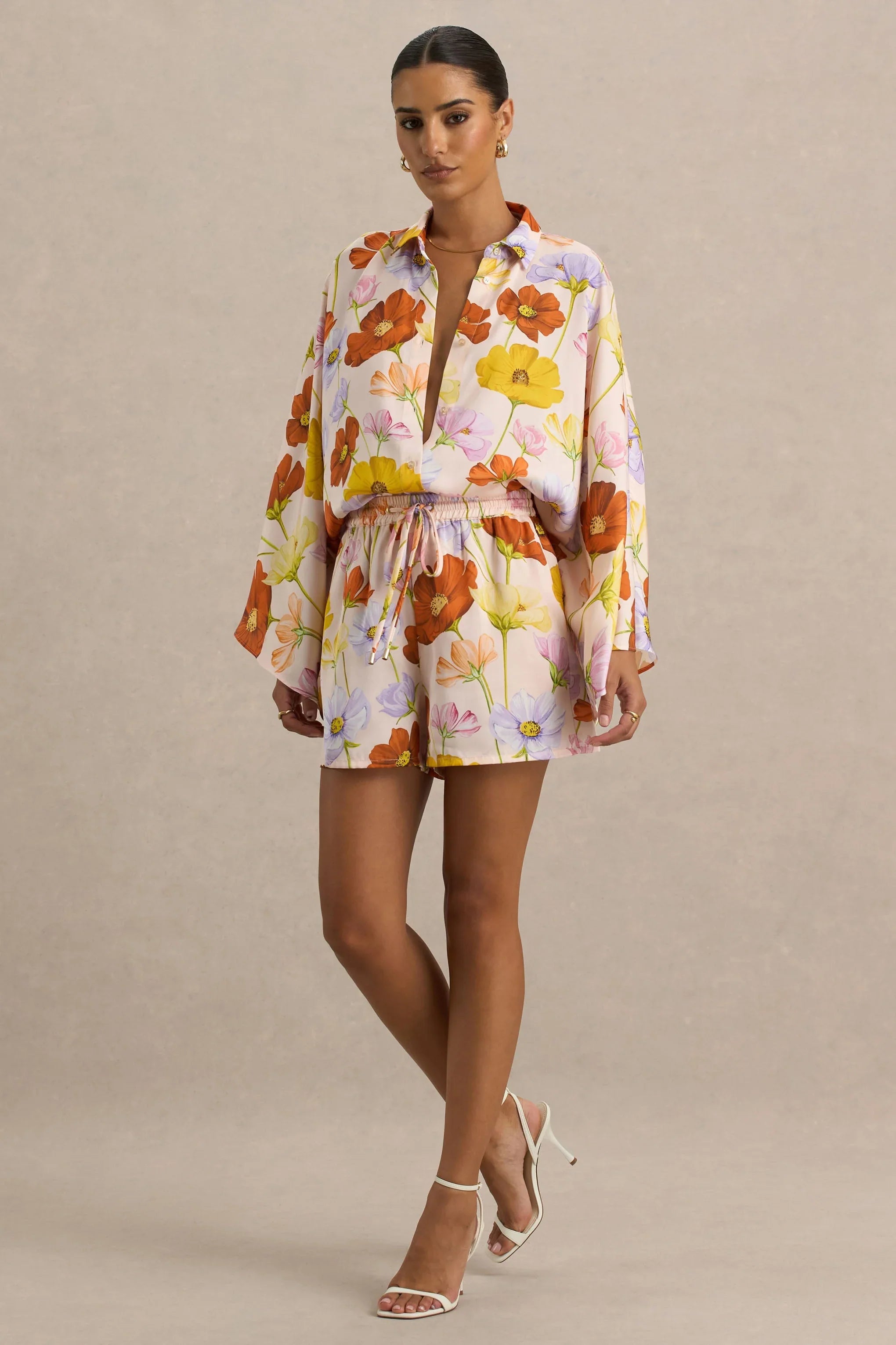 Sovran Bright Floral Print Shorts
