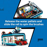 LEGO City Drive Through Car Wash 60497 Building Toys for Boys Girls Ages 6 Toy Cars Playset for Pretend Play 4 Minifigures 583 pieces Gift Idea