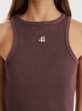 Chocolate 4th Branded Racer Vest Top