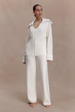 Bianka V Neck Knit Jumper Off White