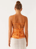 Catalina Sequin Top Orange