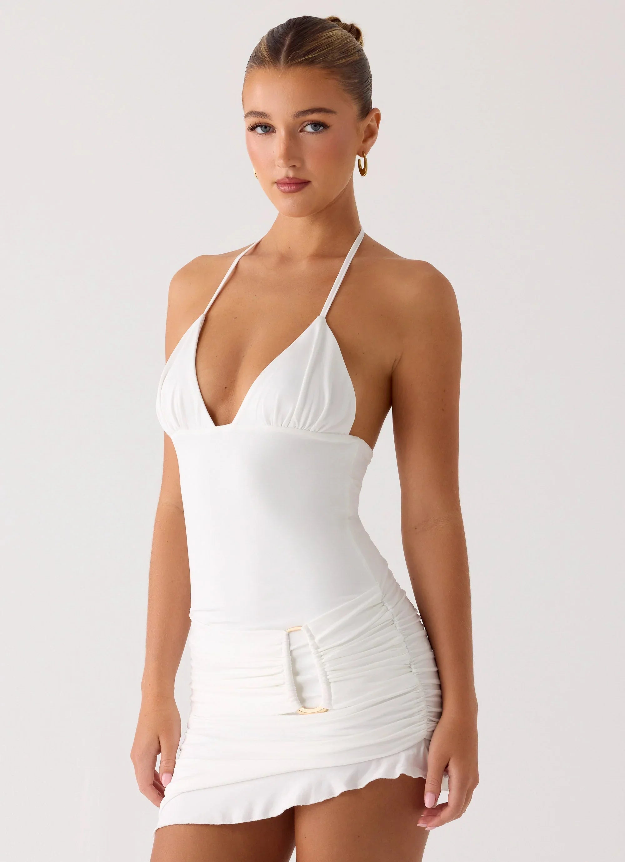 Keep A Beat Mini Dress Ivory