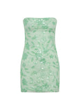 Moorey Beaded Mini Dress Sage