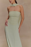 Caira Chiffon Scarf Maxi Dress Sage