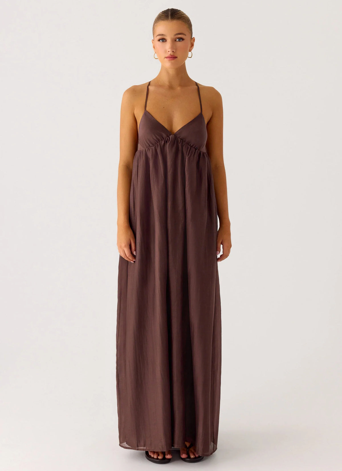 Losario Maxi Dress Cool Chocolate