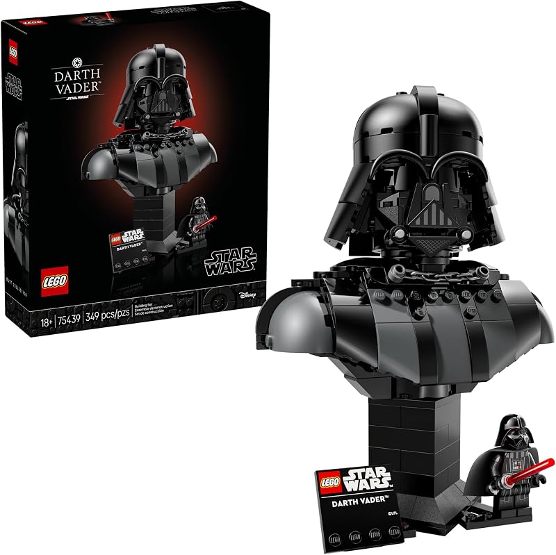LEGO Star Wars Darth Vader Bust Collectible Building Set for Adults Ages 18 Star Wars Gift for Men Women with Darth Vader Minifigure Bedroom or Shelf Decor 75439