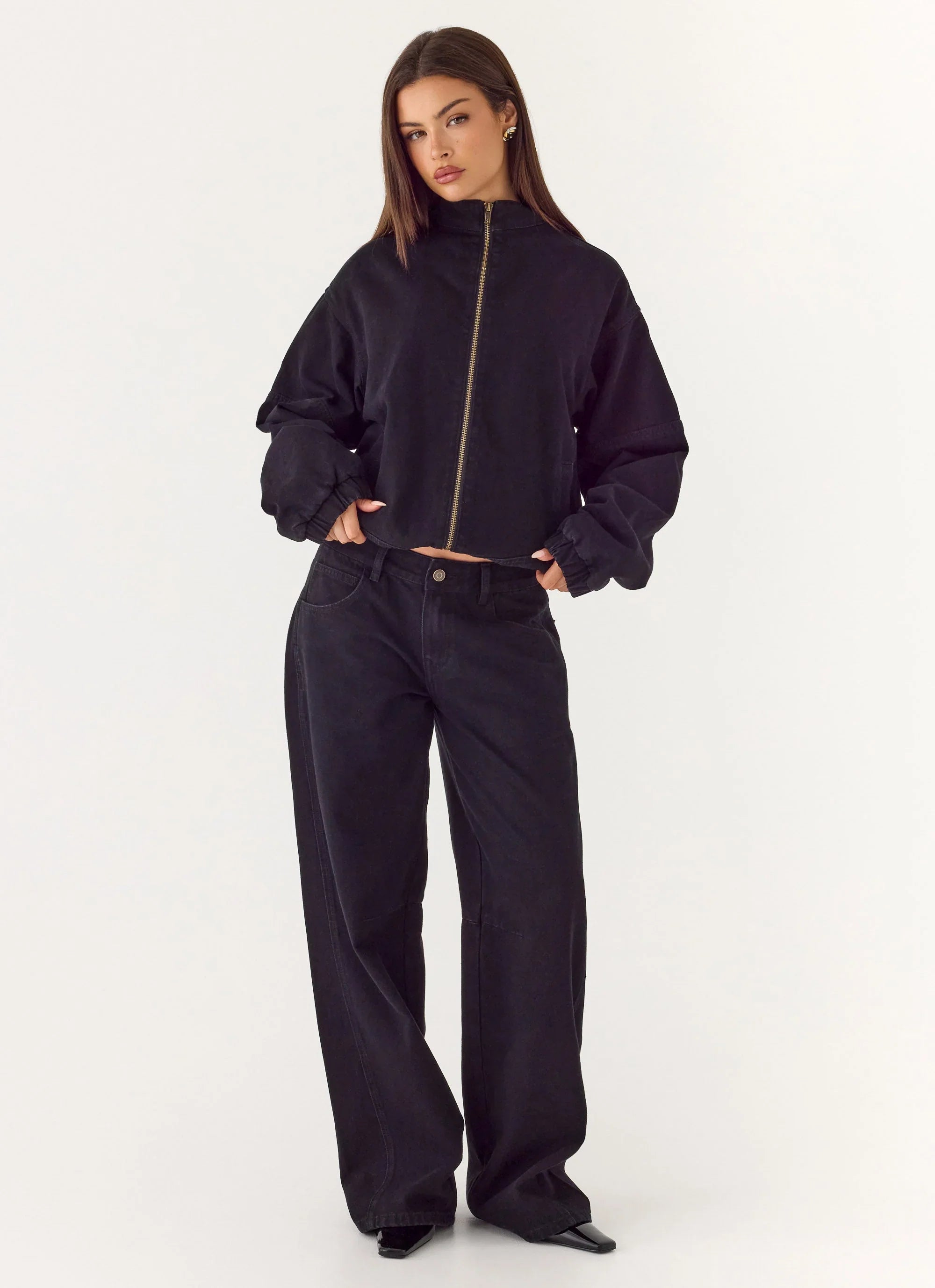 Waylon Low Rise Denim Jeans Black
