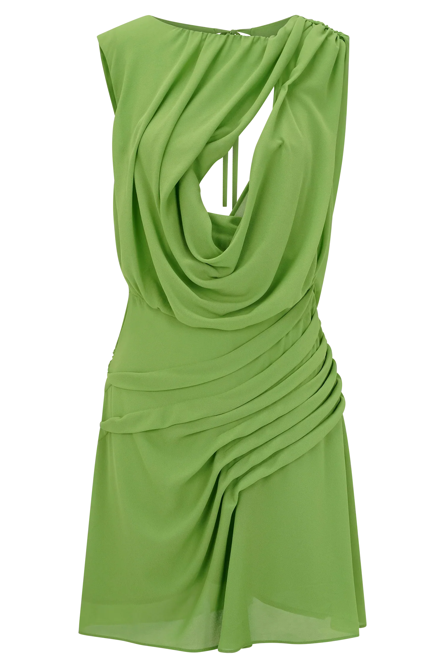 Oria Chiffon Mini Dress Green
