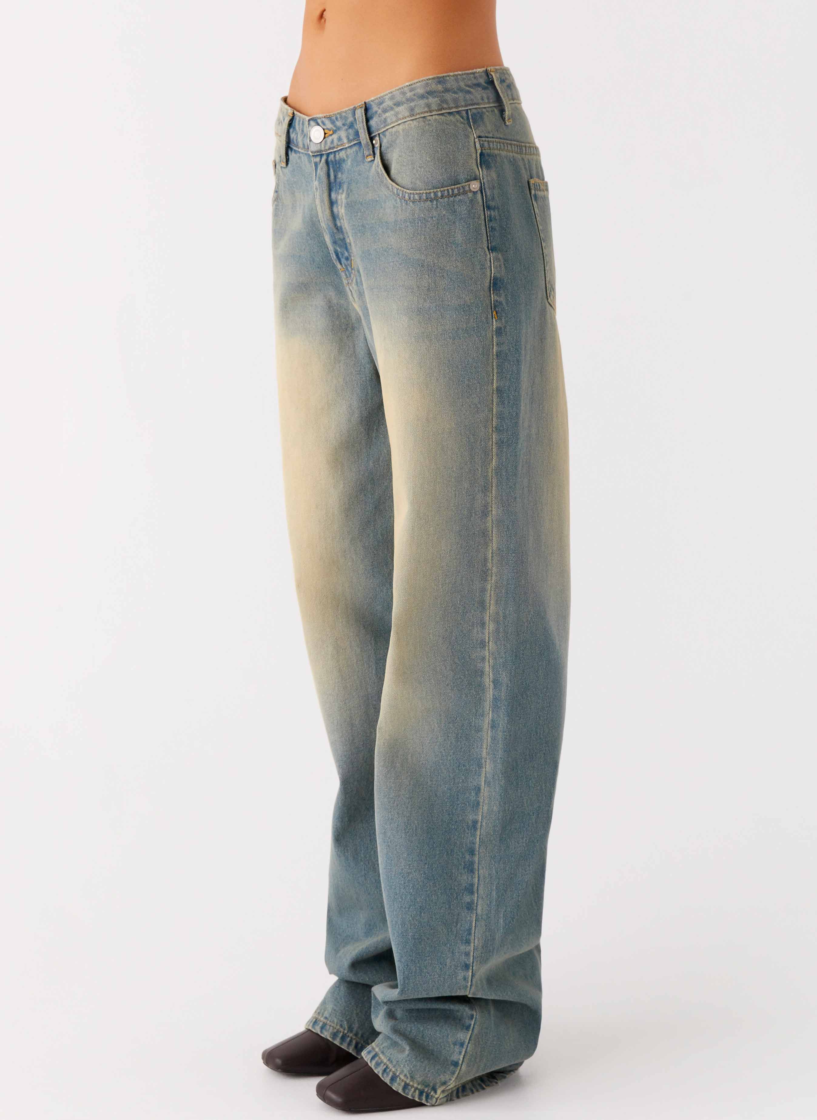 San Diego Straight Leg Denim Jeans Blue Wash