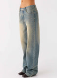 San Diego Straight Leg Denim Jeans Blue Wash