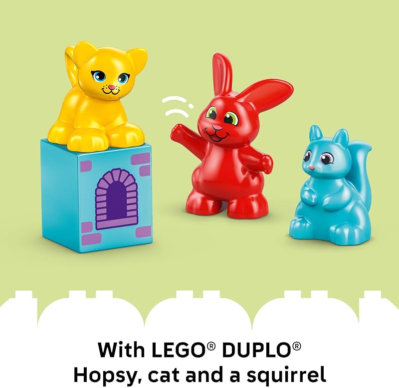 LEGO DUPLO Hopsys Castle Game Building Toy for Pretend Play Learning Education Play Set for Boys Girls Ages 3 Toddlers Learn Skills Through Play Gift Idea for Family Game Night 10450