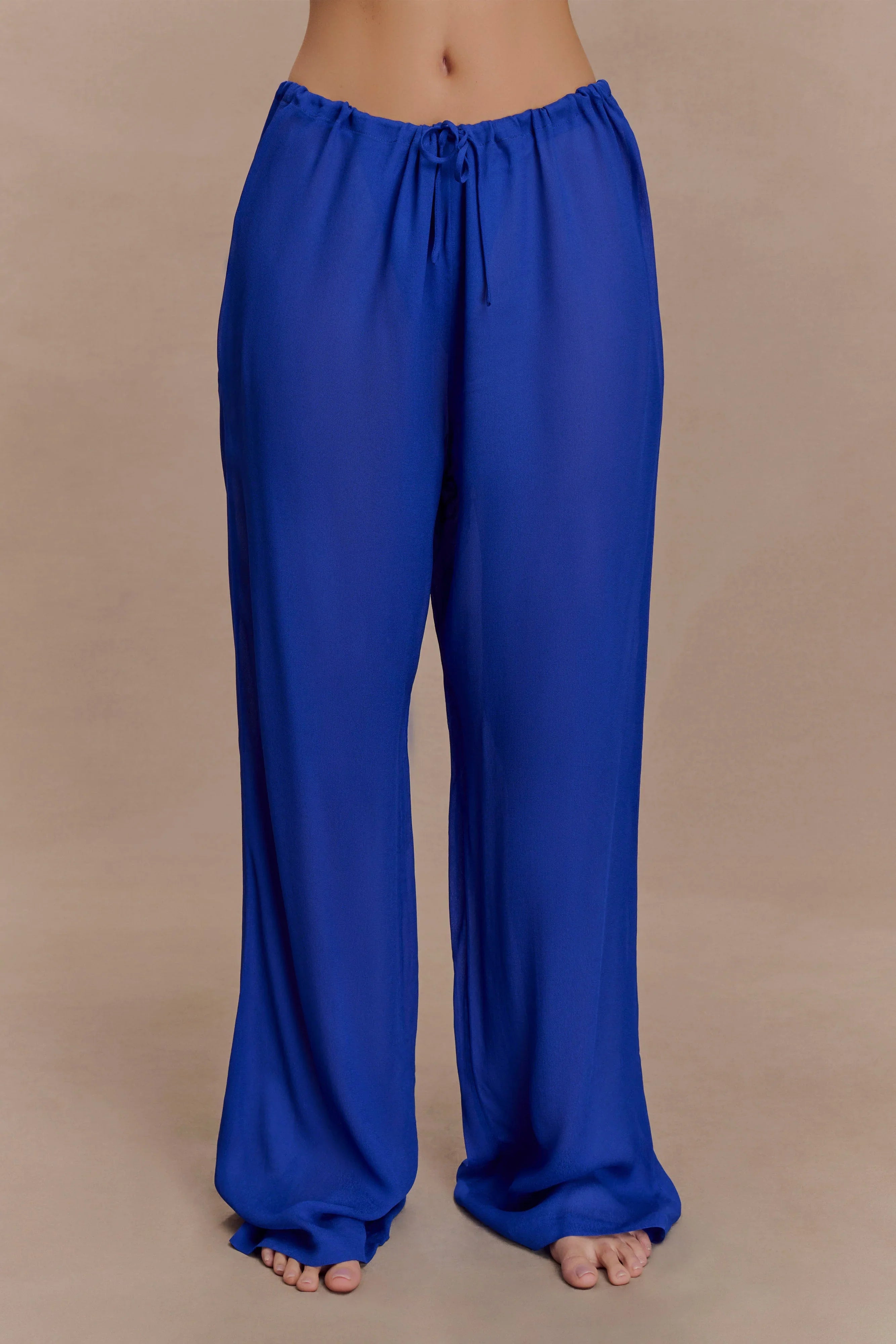 Tonya Sheer Straight Leg Pant Cobalt Blue