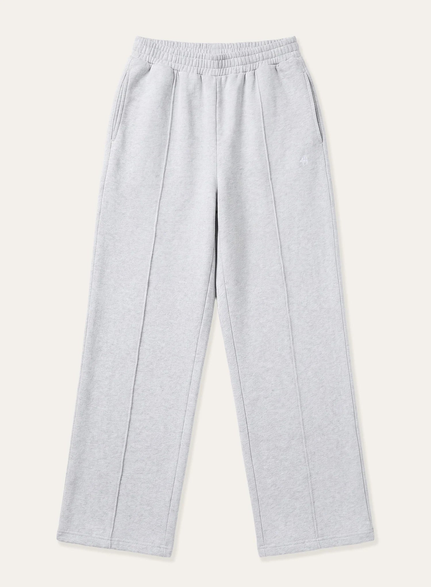 Light Grey 4th Wide Leg Branded Joggers