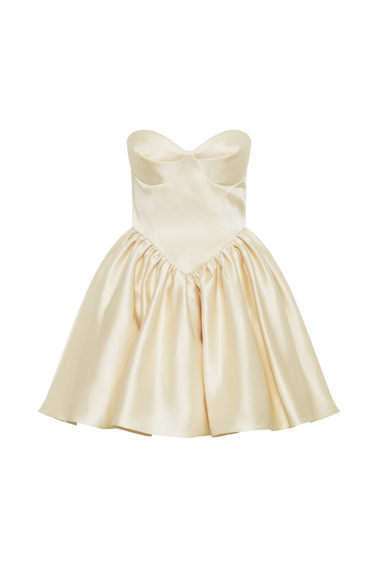 Hollie Structured Corset Mini Dress Gold