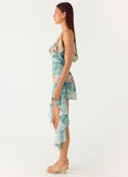 Meylissa Hanky Mini Dress Aqua Blur