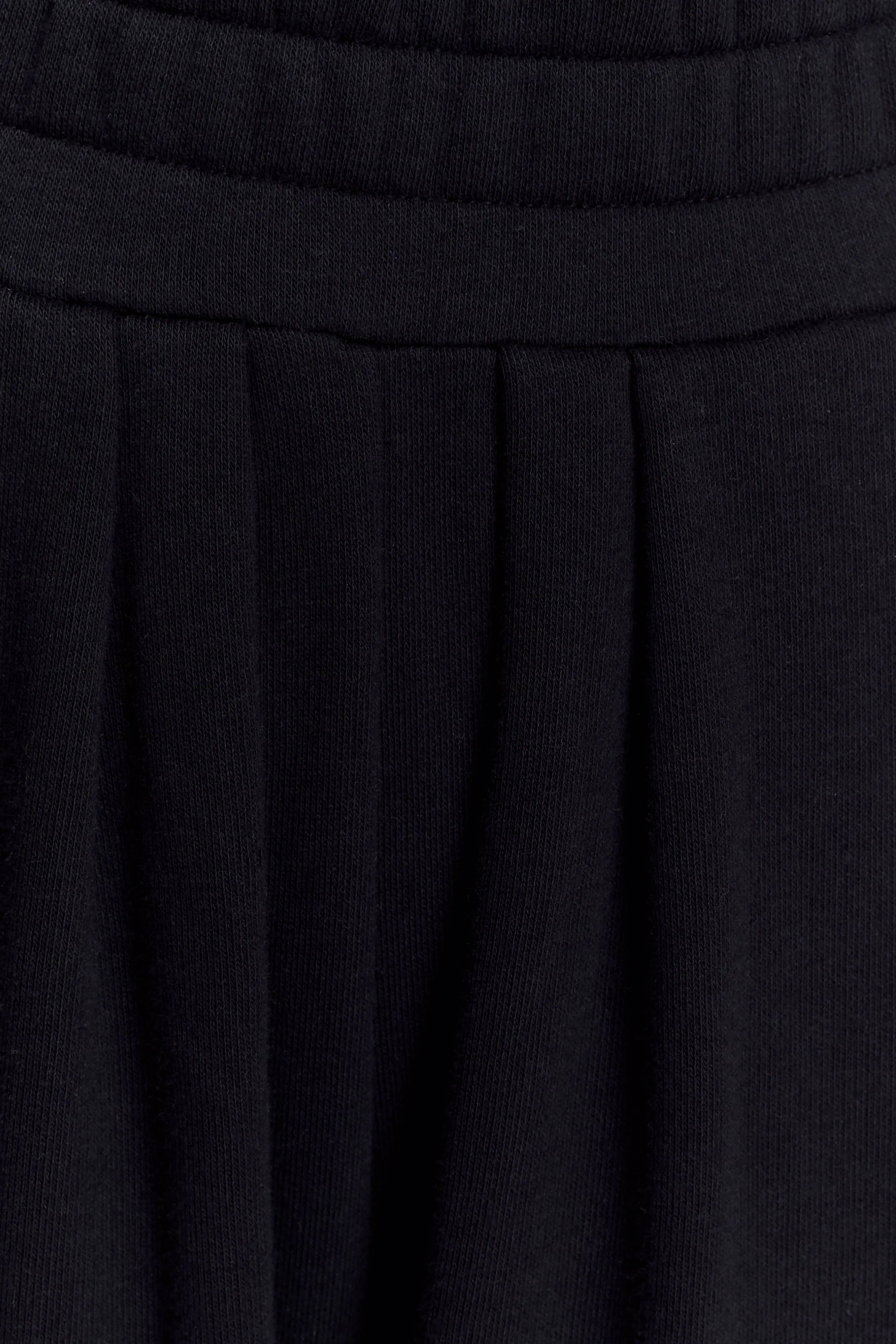 Aspen Gathered Wide Leg Jogger Black