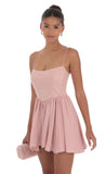 Glitter Corset Dress in Pink