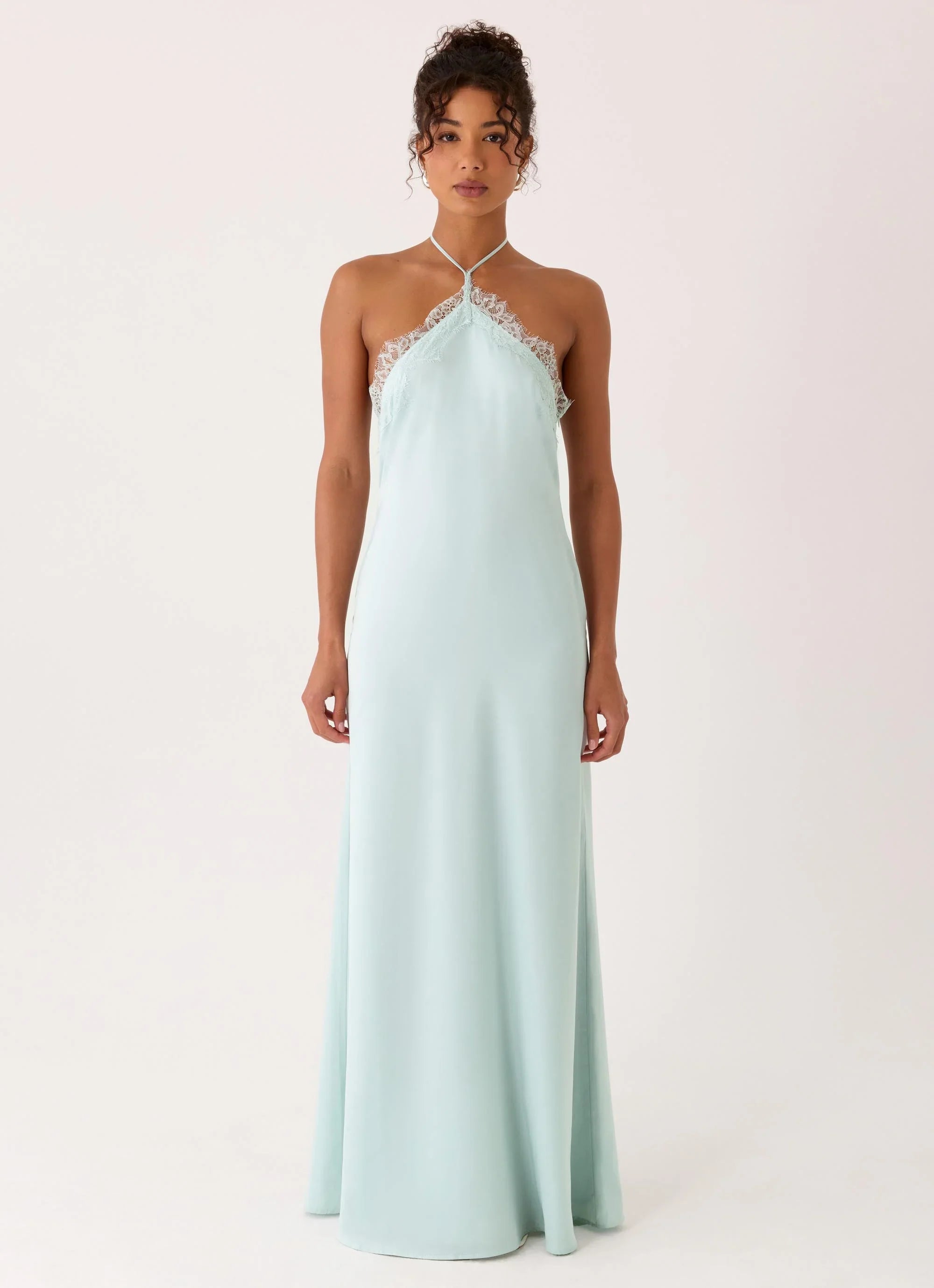 Samaria Halter Maxi Dress Aqua
