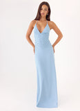 Miliano Handwoven Maxi Dress Blue