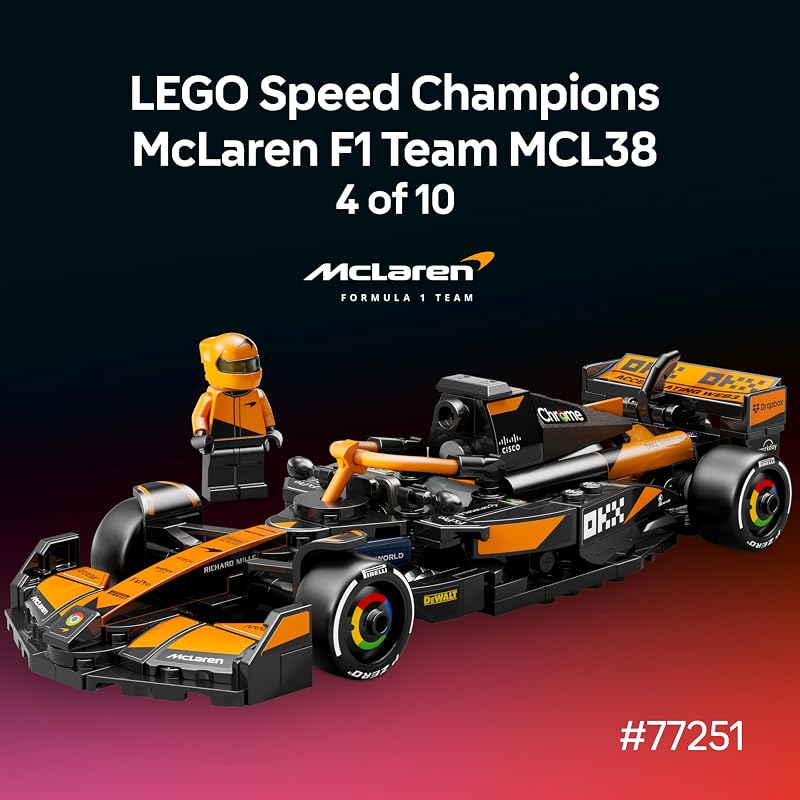 LEGO Speed Champions Ultimate Formula 1 Collectors Pack Contains 10 Sets in 1 Includes Exclusive Poster Collectible F1 Model Car Kit Gift for Race Car Fans 66802