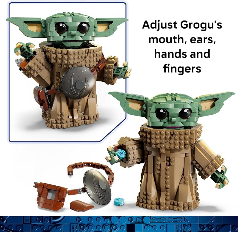 LEGO Star Wars Grogu Mandalorian Apprentice Building Toys Build and Display Set for Boys Girls Ages 10 Star Wars Gifts for Kids 75446