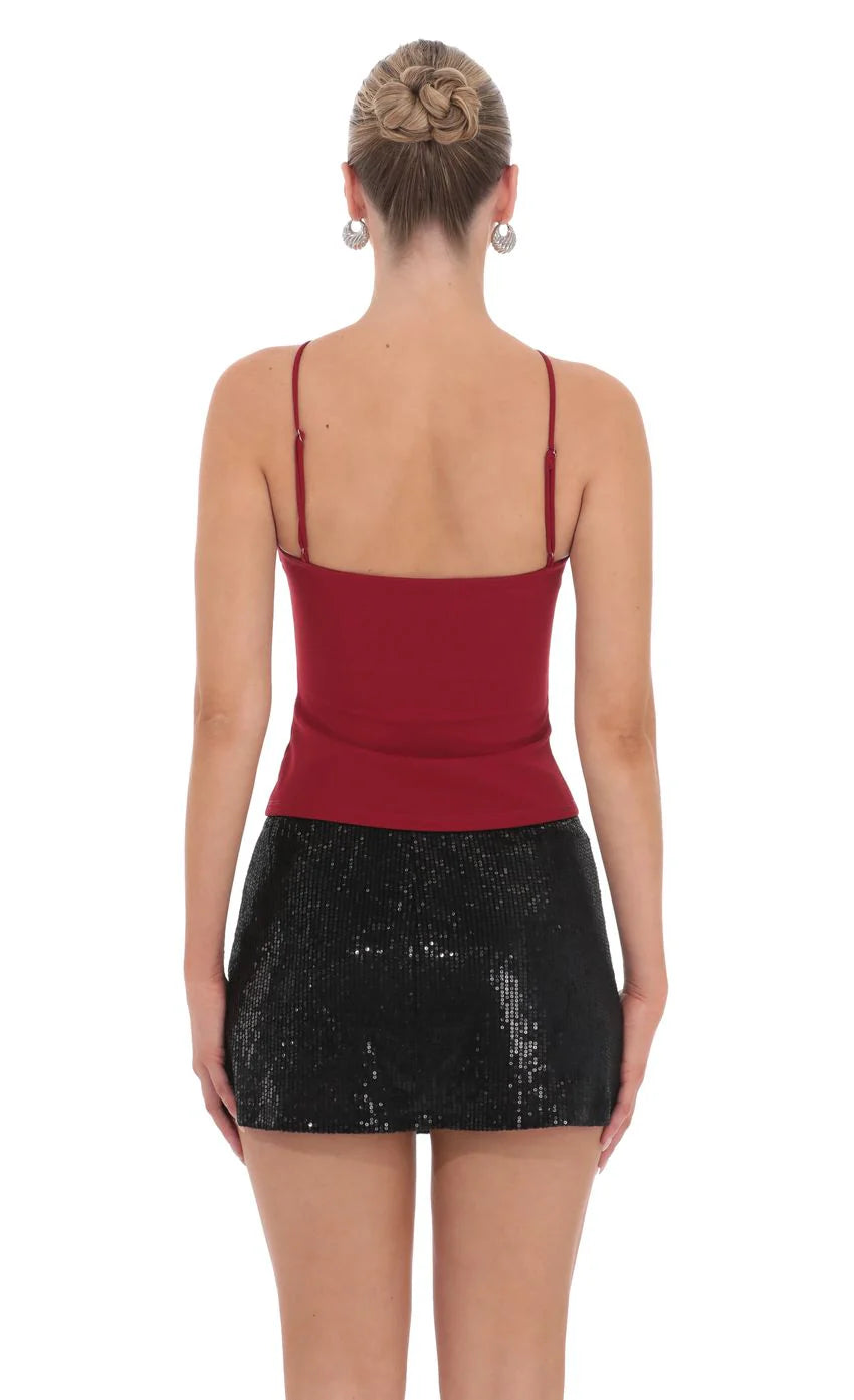 Florette Top in Red