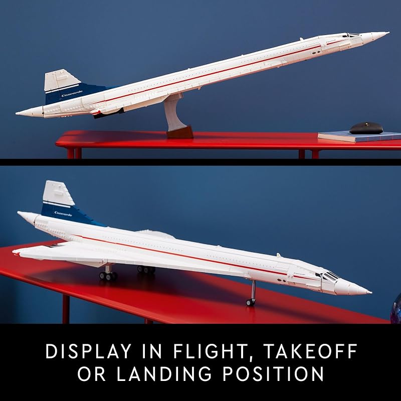 LEGO Icons Concorde Model Aircraft Gift for Adults Build a Replica Model of the Worlds Most Famous Supersonic Commercial Passenger Plane with Authentic Details and Functional Pieces 10318