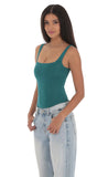 Basic Tank Bodysuit in Teal