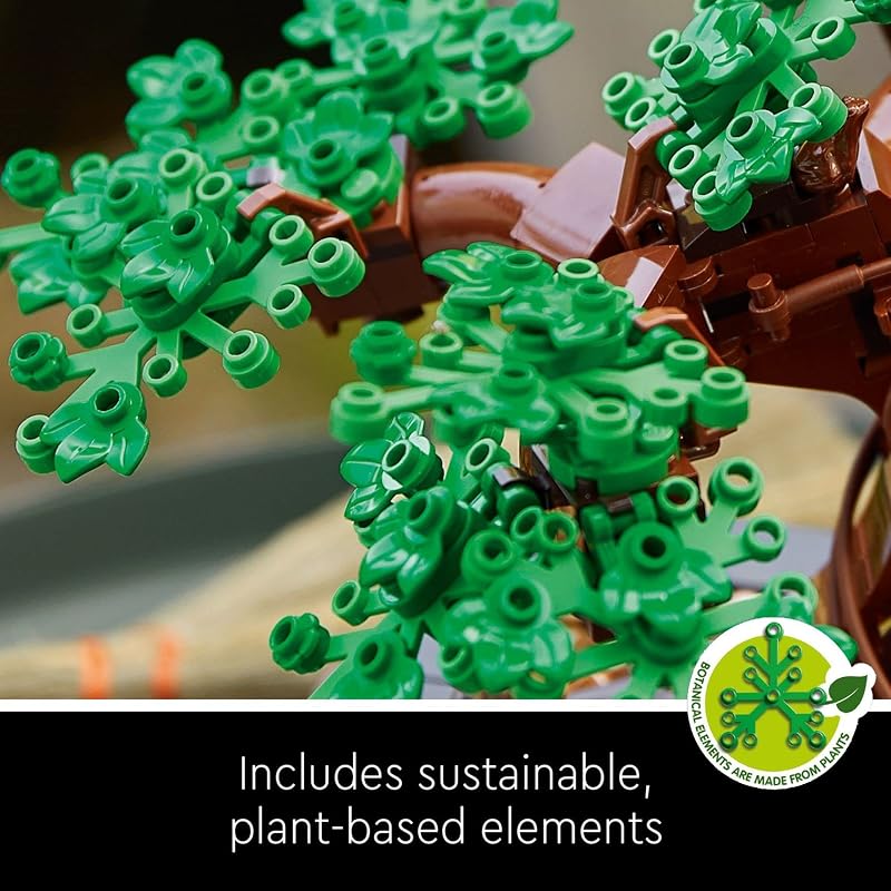 LEGO Botanicals Bonsai Tree Building Set Artificial Bonsai Tree Plants for Home Decor Adults Ages 18 Faux Fake Plants for Table Desk Office Birthday Gift for Men Women 10281