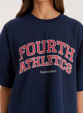 Navy Fourth Athletics Oversized T Shirt