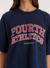 Navy Fourth Athletics Oversized T Shirt