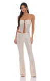 Flyaway Sequin Two Piece Set in Champagne