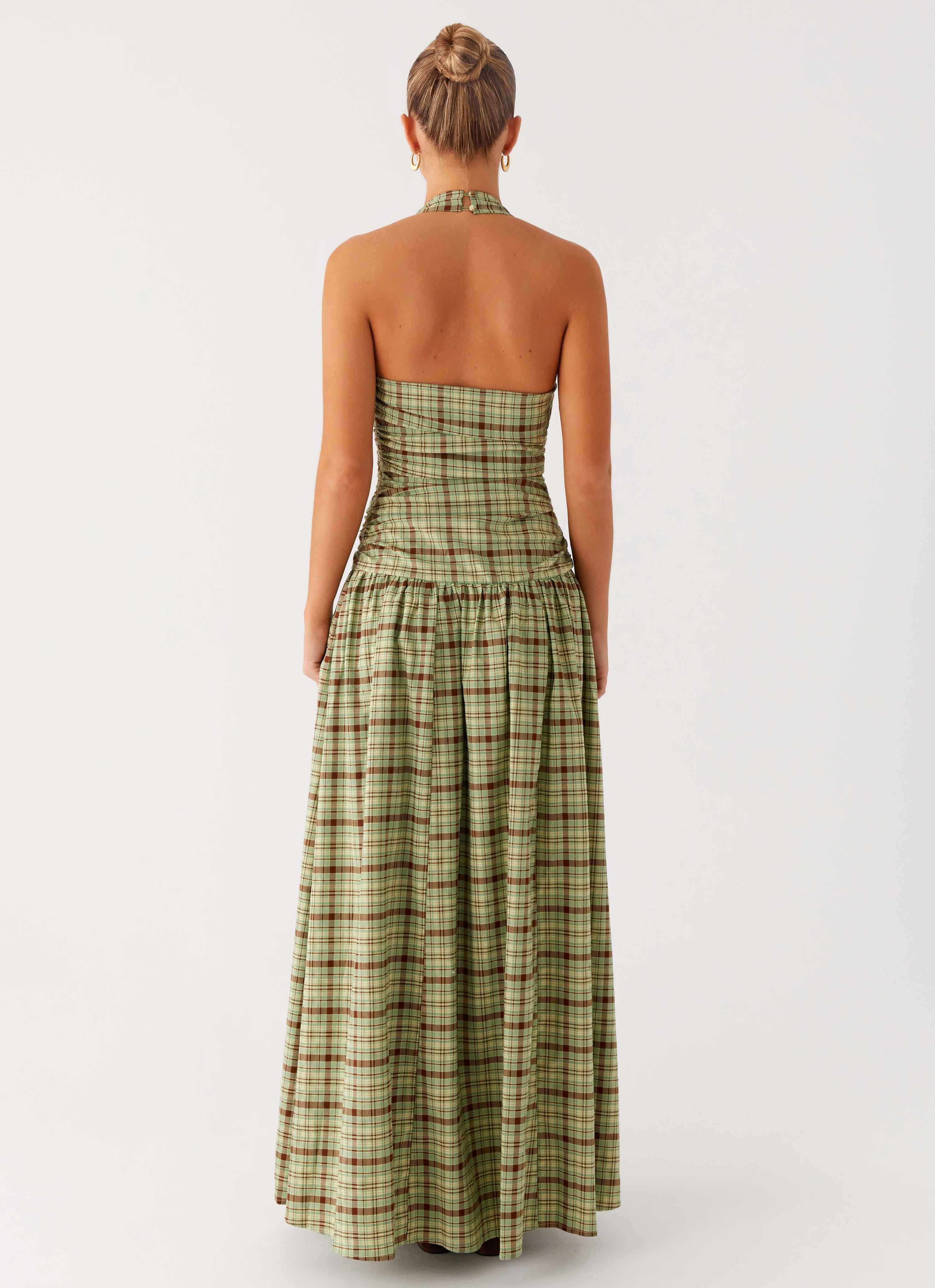 Lilith Maxi Dress Forest Plaid
