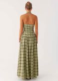 Lilith Maxi Dress Forest Plaid