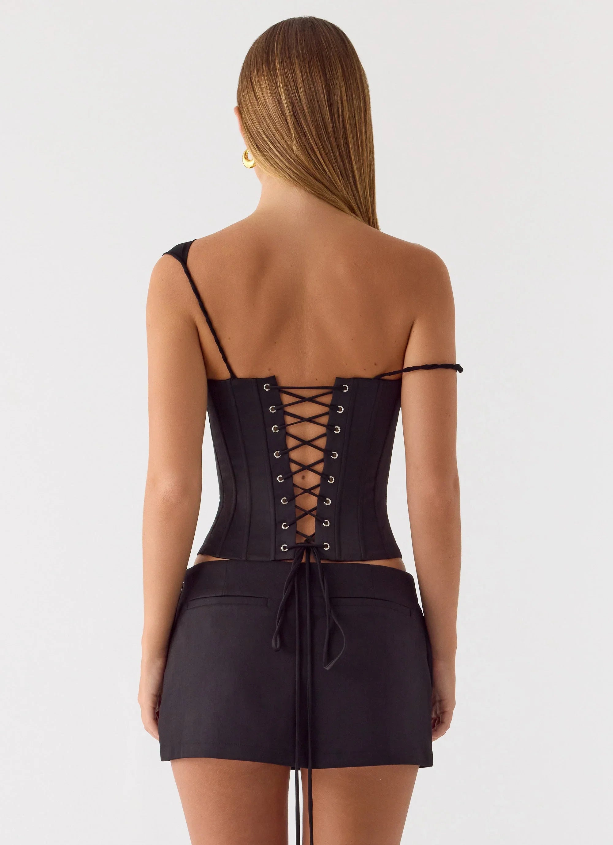 Natalya Corset Top Black