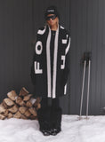 Black Fourth Branded Knitted Scarf