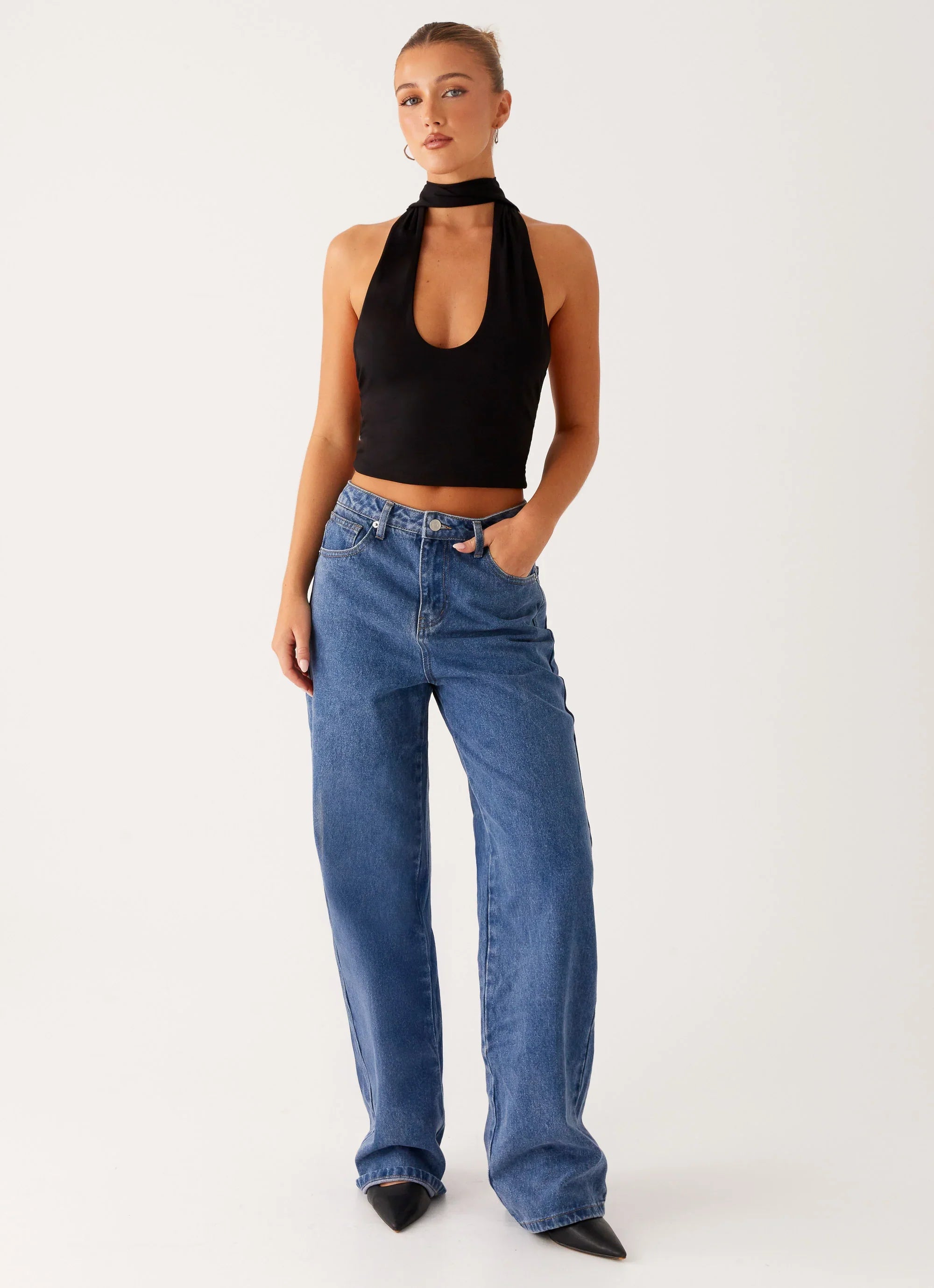Back Again Straight Leg Denim Jeans True Blue