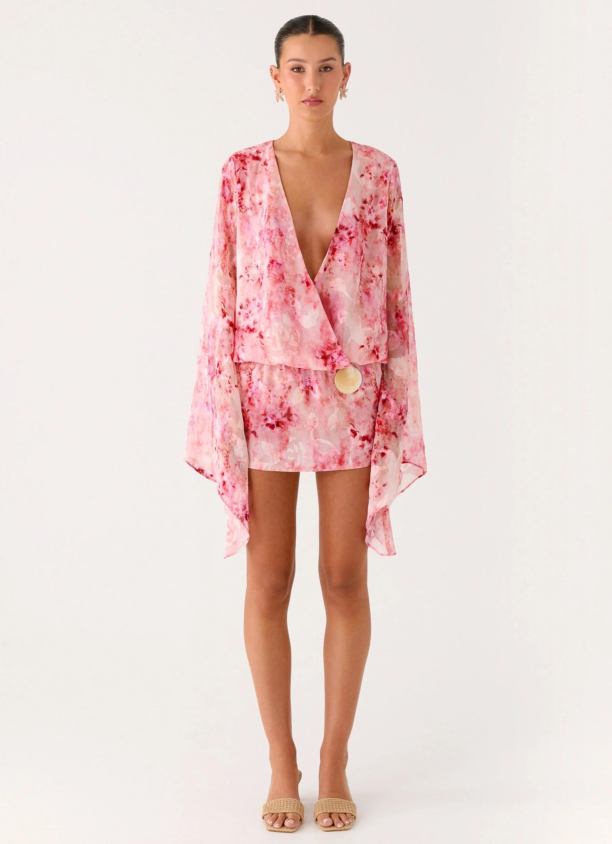 Junia Long Sleeve Mini Dress Pink
