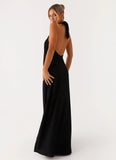 Golden Child Linen Maxi Dress Black
