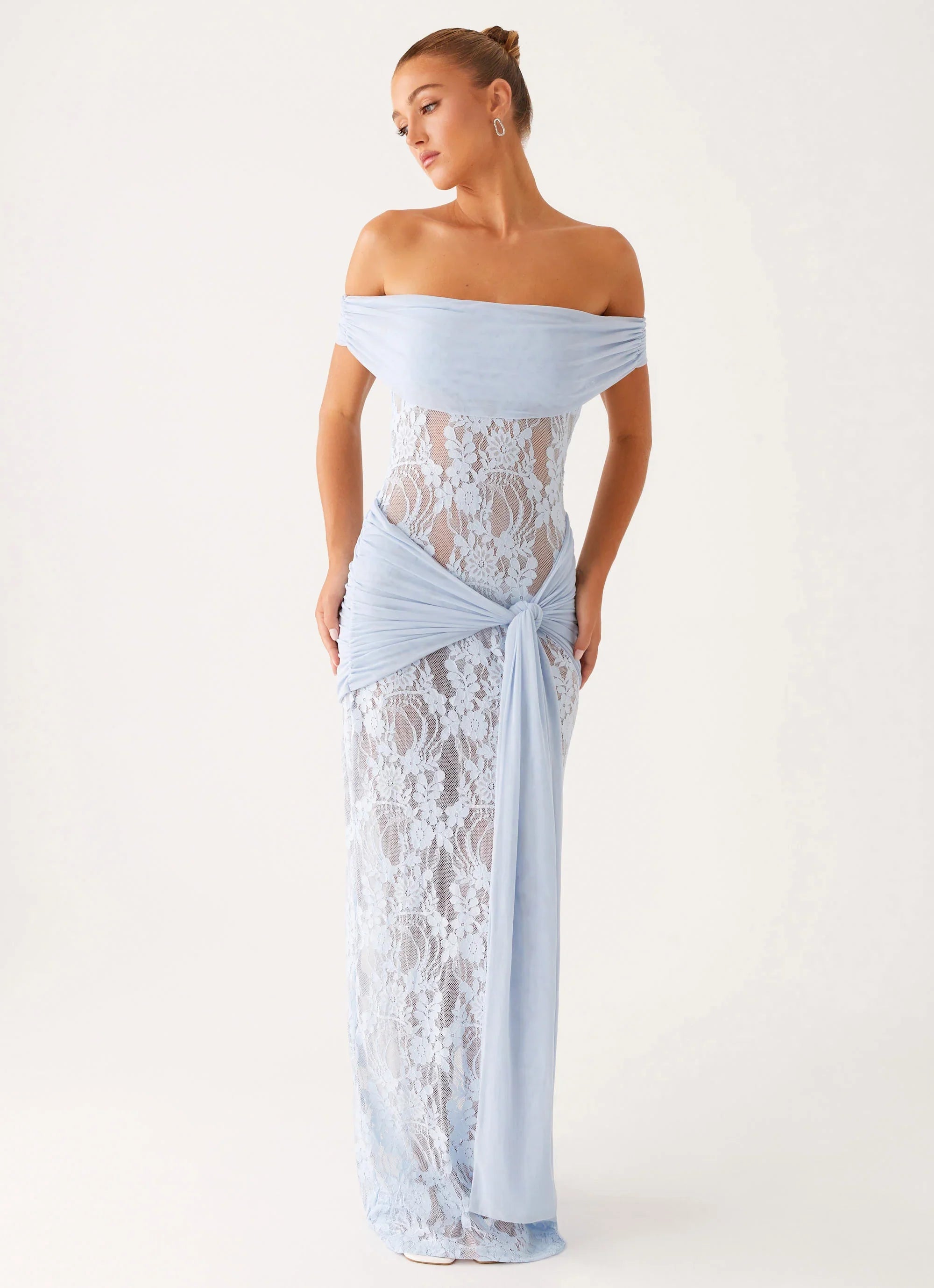 Gracie Twist Maxi Dress Blue