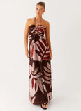 Ramona Linen Maxi Dress Cinnamon Palm