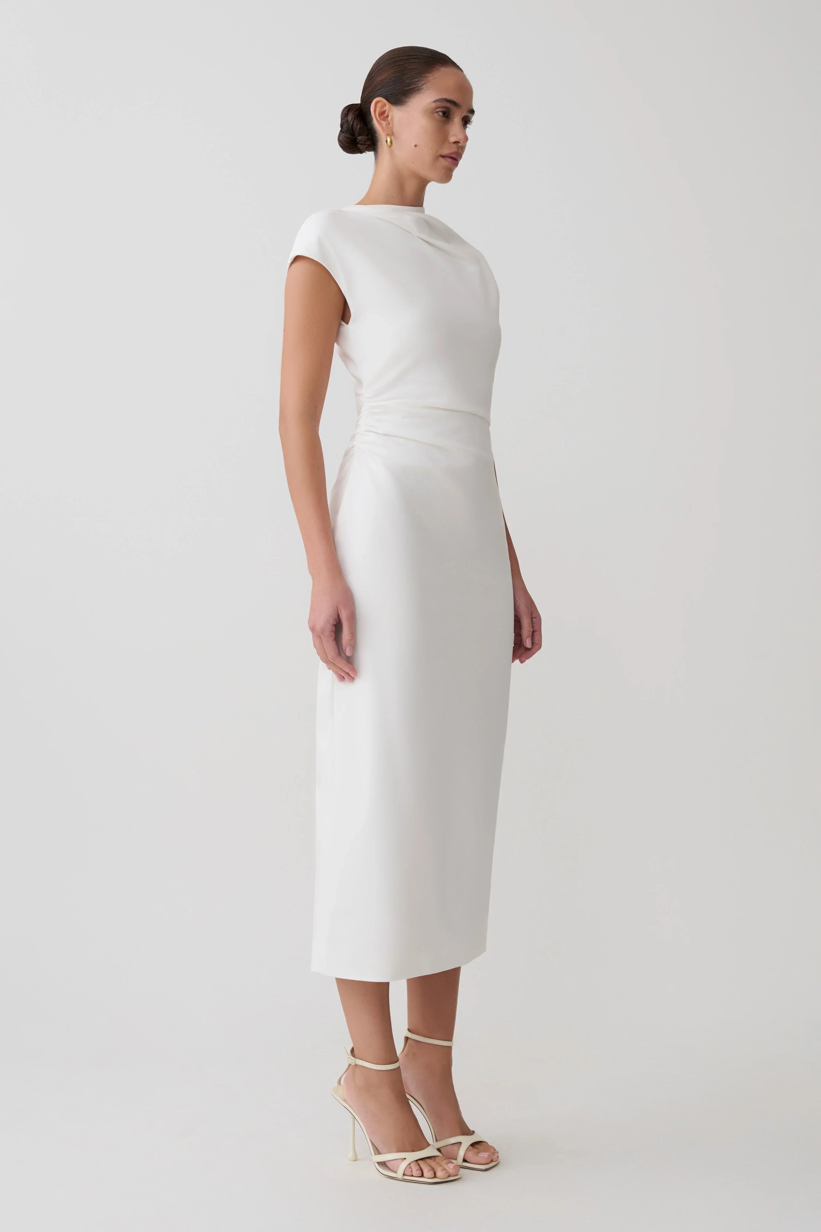 Lorena Cotton Midi Dress White