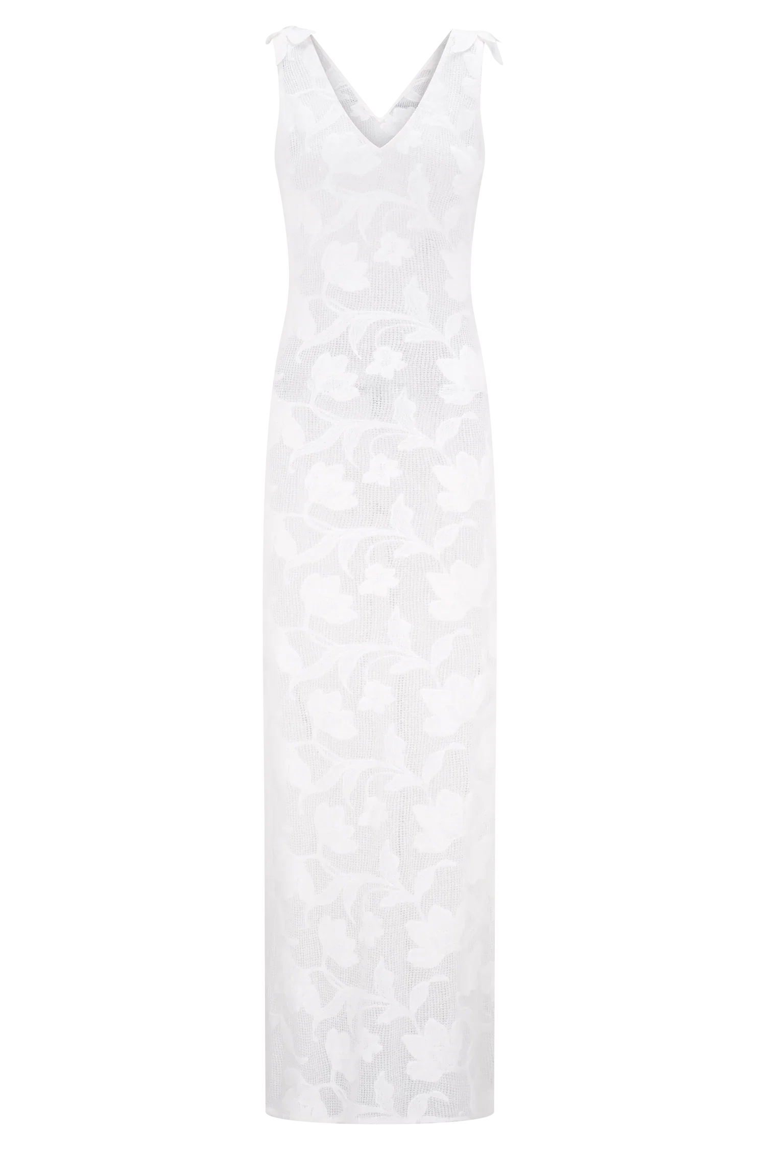 Cornelia Floral Sheer Maxi Dress Ivory