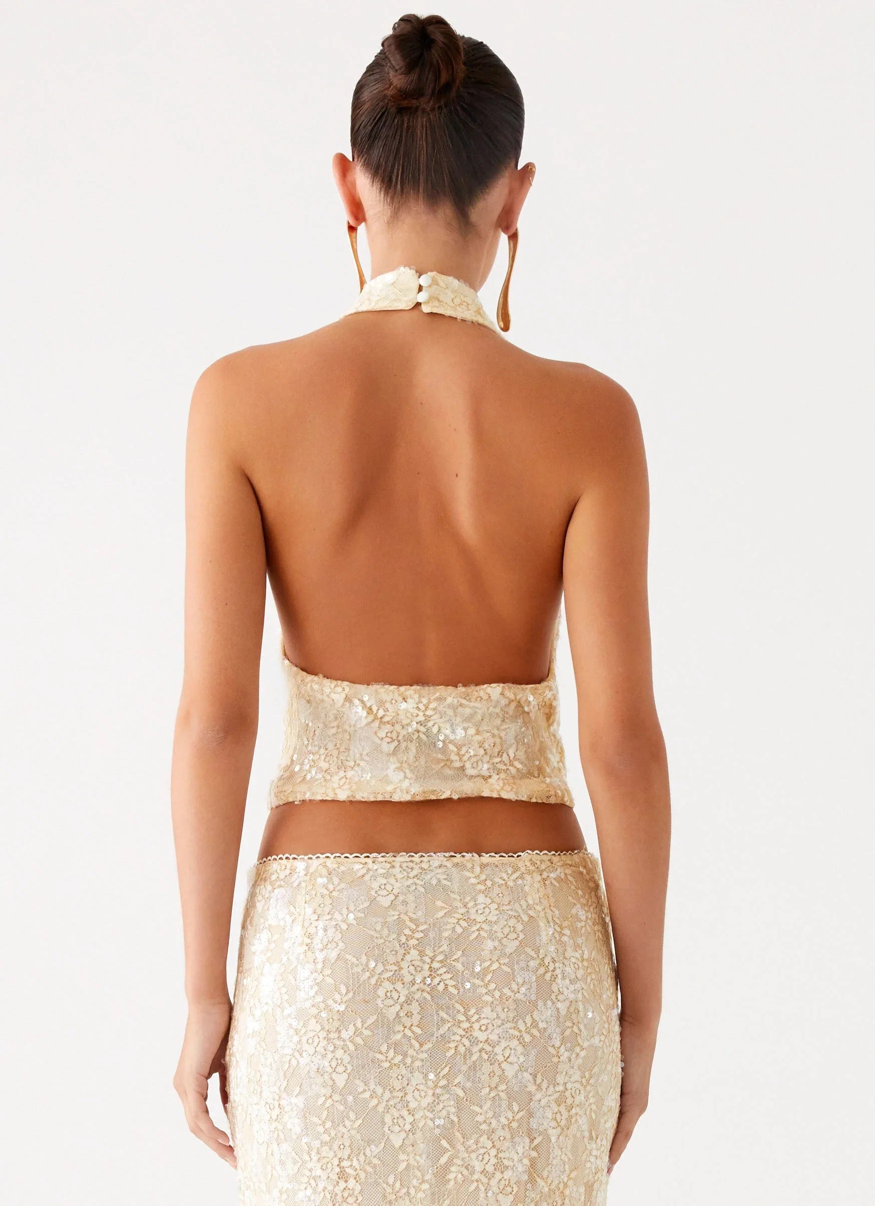 Bling It On Cowl Top Ivory